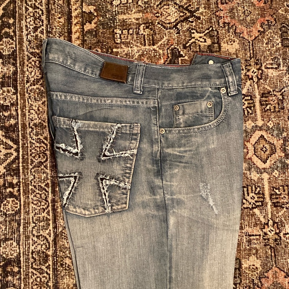 Men’s Red Camel distressed jeans